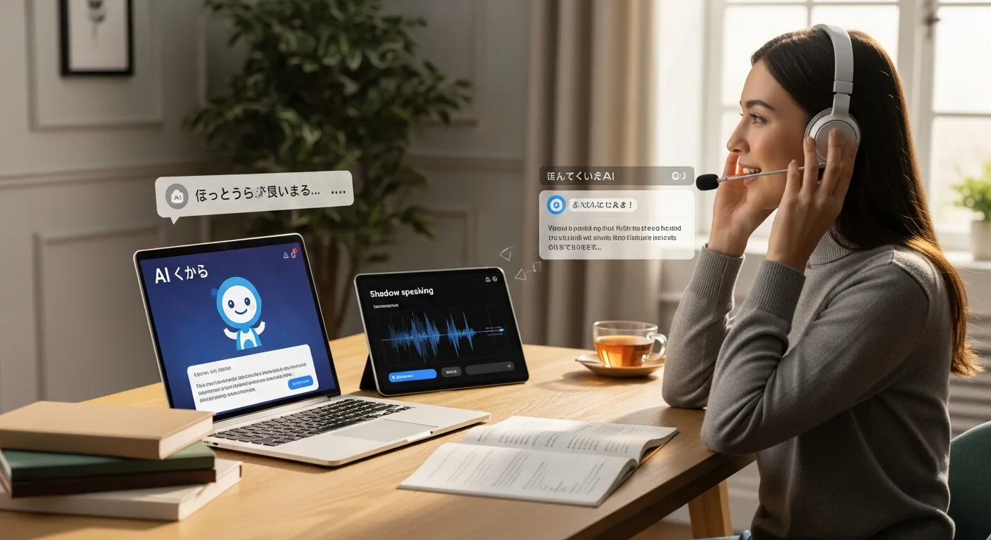 語学の壁を超える：自宅で「AI家庭教師」と磨く日本語会話術。シャドーイングと実践の新しいカタチ