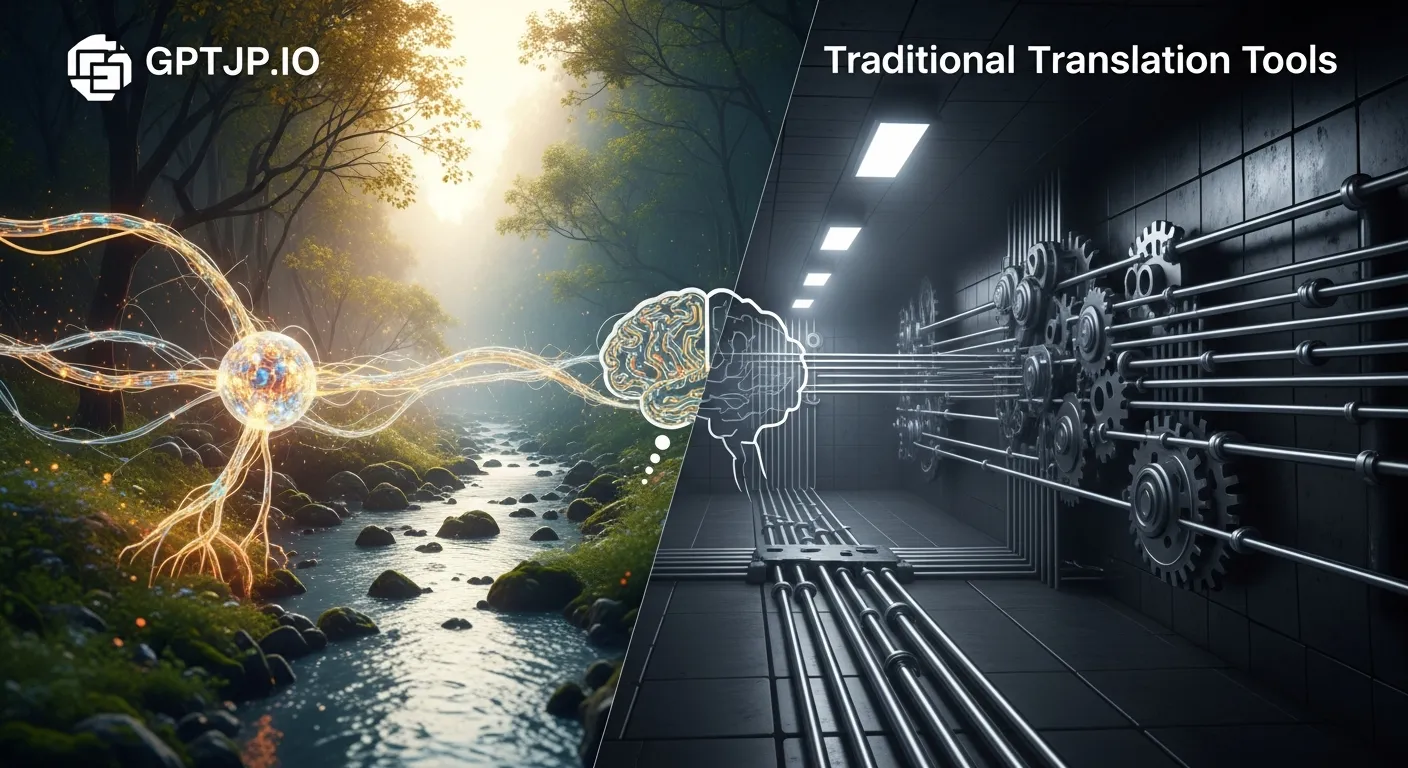 GPTJP.IO vs 従来の翻訳ツール：なぜAIの方が圧倒的に自然なのか？